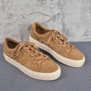 UGG Dinale Sneakers Brown Suede Women's SZ 10 Trainers Lace Up Shoes Chestnut - Picture 1 of 11