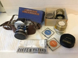 Vintage Ihagee Exa Camera w Carl Zeiss Jena Tessar 2.8 50mm Lens & Many Filters - Picture 1 of 11