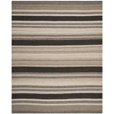 SAFAVIEH Dhurries DHU628A Handwoven Natural / Black Rug - Image 1 of 4