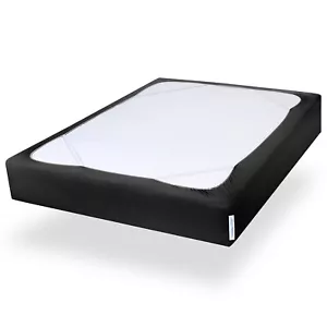 Box Spring Cover with Smooth Elastic Woven Washable Black Twin/Full/Queen/King - Picture 1 of 8