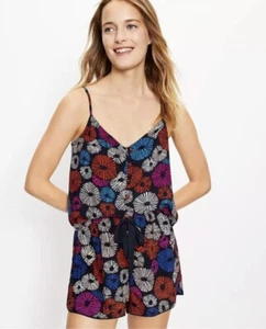 NWT LOFT Women's Firework Pajama Cami and Short SET - Navy - Size Medium - Picture 1 of 6