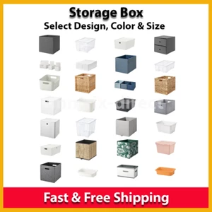 Fabric Storage Cube Box With Lid Bin Basket Collapsible Drawer Organizer Unit - Picture 1 of 28
