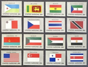 United Nations UN NY 1981 Sc# 350-365 Set of 16 Mint Stamps Flag Series MNH - Picture 1 of 2