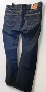 Levi Slough Straight 504 Denim Blue Damenjeans Größe 34x30 - Bild 1 von 9
