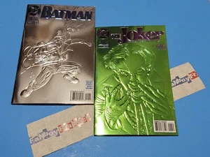 BATMAN 129 JOKER 2 90s Foil covers Retro 90's incentive set NM- - Picture 1 of 3