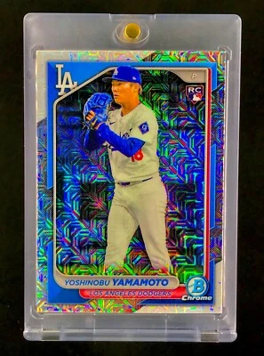 YOSHINOBU YAMAMOTO ROOKIE REFRACTOR MOJO SILVER RC Card Holo Topps - DODGERS - Image 1 of 4
