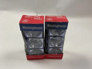 2 Sets Vintage Westinghouse 6 Blue Flash Cubes 12 Flashes 0312-13 Color Balanced - Picture 1 of 4