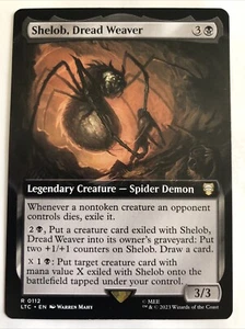 MTG Commander: LOTR Shelob, Dread Weaver Extended Art 0112 NM Rare - Picture 1 of 2