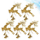 5 Pcs Reindeer Statue Christmas Bells Ornament Chirstmas Decor Tree