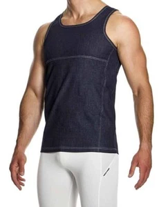 Modus Vivendi Raw Denim Tank Top Sleeveless Blue 11432 B44 - Picture 1 of 5