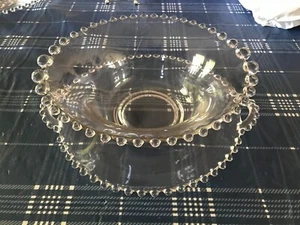 Vintage Imperial Candlewick 10” Bowl With 2 Handled Under-plate - Picture 1 of 10