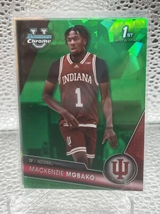 2023-24 Bowman Chrome Sapphire U Green REFRACTOR /99 Mackenzie Mgbako Indiana - Picture 1 of 1