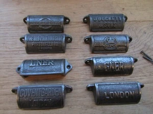 CAST IRON furniture cabinet cupboard Cup pull handles old rustic vintage retro - Picture 1 of 13