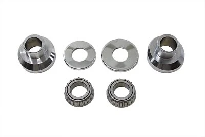 Kit de taza de cuello de horquilla 3° rastrillo cromo Harley Vtwin 71-84 FX / 49-84 FLH / 84-87 FXST Foto 1 de 3