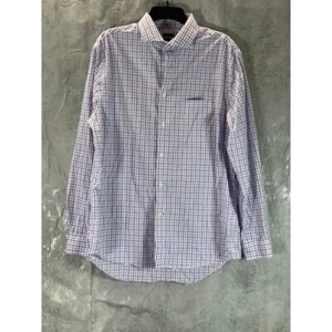 PRONTO UOMO Men's Pink Mini Check Non-Iron Button-Up Dress Shirt SZ 16.5 34-35 - Picture 1 of 8