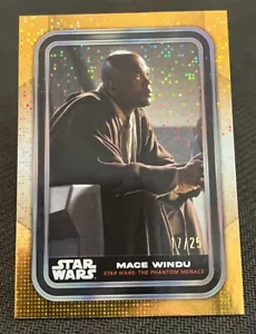 2023 Topps Star Wars Flagship NYCC Excl. - Mace Windu - Orange Foil Sparkle /25 - Picture 1 of 2