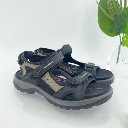 Ecco sandalo donna Yucatan taglia 10 nero regolabile sport outdoor fuoristrada racer