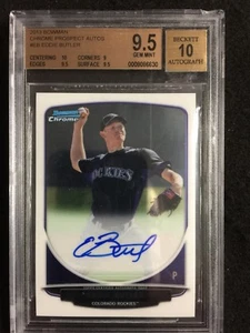 2013 Bowman Chrome Prospect Auto; Eddie Butler on card Beckett 9.5 Mint 10auto - Picture 1 of 2