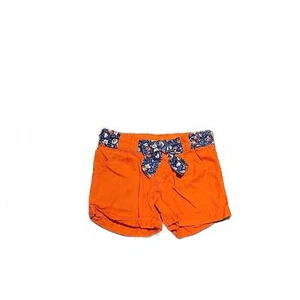 Orange Shorts with Floral Bow - Picture 1 of 5