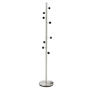 Adesso WK2030-22 Swizzle Coat Rack Brushed Steel - Picture 1 of 4