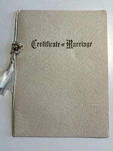 1945 Marriage Certificate Book w/ Vows Vintage Ft Lauderdale 1940’s Wedding - Picture 1 of 12