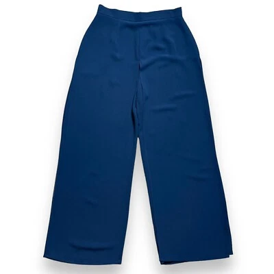 Pantalones cortos MSK para mujer negros de gasa divididos con superposición transparente Palazzo volados talla L Foto 1 de 4