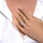 White Gold Wedding Ring Oval 1 Carat IGI GIA Lab Grown Diamond 14K Band Size 5 6