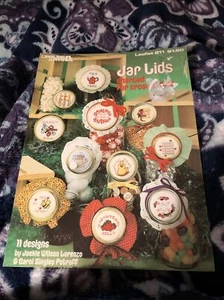 Leisure Arts Counted Cross Stitch Leaflet #211 Glasdeckel 1982  - Bild 1 von 2