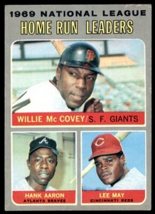 1970 Topps #65 Willie McCovey/Hank Aaron/Lee May LL (crease) *596