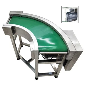 110V 90 Degree Turning Belt Conveyor Flat Belt Curved Conveyor 3-15m/min 400W - Picture 1 of 24