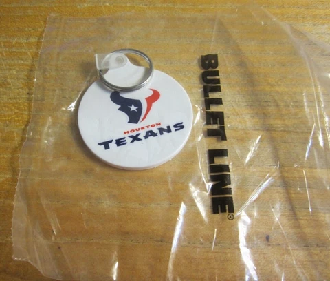 Houston Texans 2" Round Soft Plastic Keychain with Metal Ring NFL Football Cover