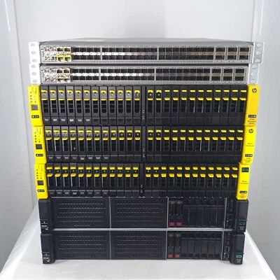 HPE 3PAR 8450 50TB SSD 2x DL380 Gen10 80 Cores 1TB RAM 10Gbit iSCSI Server SAN - Image 1 of 4