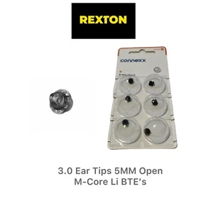 Puntas para orejas Rexton 3.0 para modelos M-Core Li BTE talla 5 mm abiertas (paquete de 6) - Imagen 1 de 9
