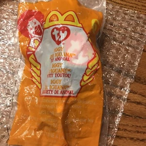 1999 Iggy The Iguana McDonald’s Ty Beanie Babies #6 Mini Beanies NEW IN PACKAGE - Picture 1 of 6