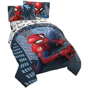 Jay Franco Marvel Spiderman Crawl 4 Piece Twin Bed Set - Picture 1 of 2