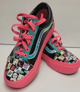 Vans Women's Old Skool Customs Neon Pink Shoes Size Women 6.5 US Men 5 US - Picture 1 of 16