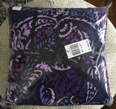 Manta polar VERA BRADLEY 80 x 50 cachemira amatista #12408-p71 (nueva con etiquetas) Foto 1 de 2