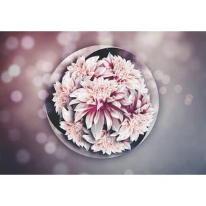 Fototapete-VLIES-BLUME ABSTRAKT-(C12570)-Tapete-Nach-Maß-Marble Kugel Pflanze XL - Bild 1 von 6