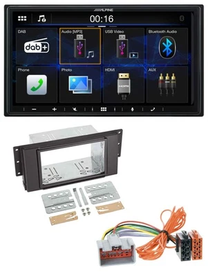 Alpine Bluetooth 2DIN MP3 DAB USB Autoradio für Land Rover Free Lander 11-12 - Bild 1 von 4