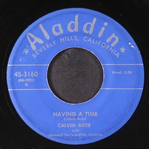 CALVIN BOZE: having a time / shamrock ALADDIN 7" Single 45 RPM - Picture 1 of 2