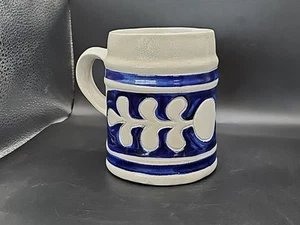 Colonial Williamsburg Stoneware Tavern Mug Cobalt Blue And White pottery - Picture 1 of 12