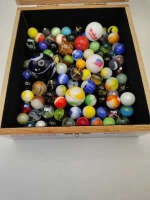 1,5 libras de canicas vintage en caja de cigarros - COMO NUEVAS - ver descripción para fabricantes Foto 1 de 4