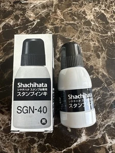 BLACK Shachihata Xstamper Stamp Refill Ink 40ml Bottle - Picture 1 of 6