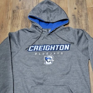 Creighton Blue Jays Hoodie Sweatshirt Men's Size Large Colosseum Grey NCAA - Picture 1 of 6