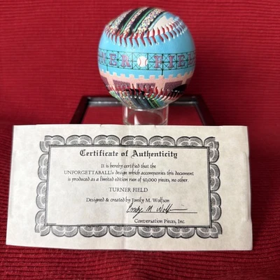 Turner Field, Atlanta Braves, Limited Edition Collector Baseball - W/ COA - Image 1 of 4