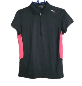 RLX Ralph Lauren donna 1/4 zip golf top manica corta blu rosa taglia M - Foto 1 di 6