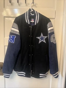 Men’s G-III NFL Dallas Cowboys Suede Leather Jacket Size L New - Picture 1 of 10
