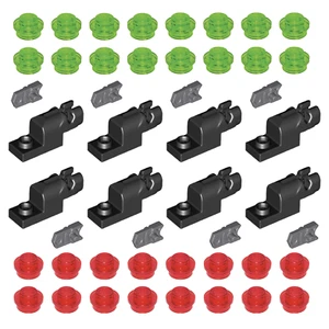 LEGO Parts and Pieces: Black Stud Shooter Blaster Plate with Ammo x8 (48 Pieces) - Picture 1 of 1