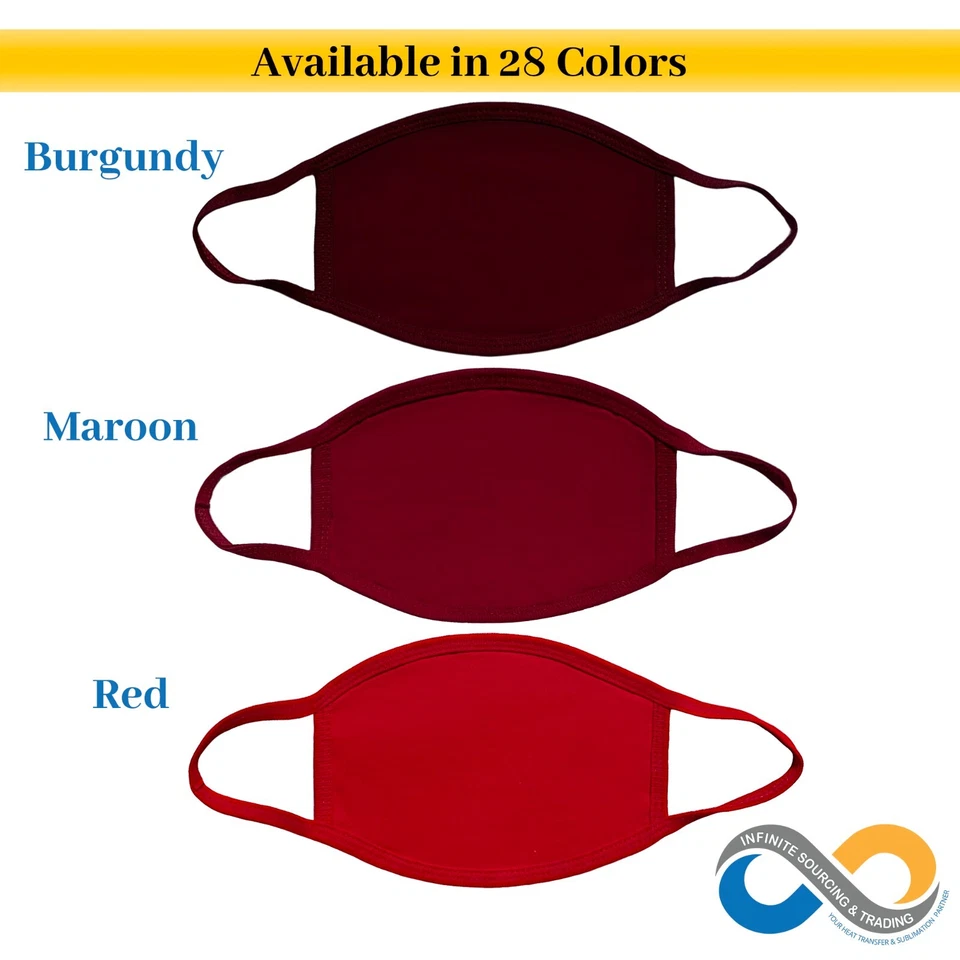 Máscara facial de algodón, máscara de tela reutilizable, máscara facial de tela en blanco para Cricut y HTV Foto 1 de 4