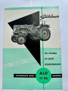 Prospekt Güldner ALD Diesel Schlepper Traktor - Picture 1 of 2